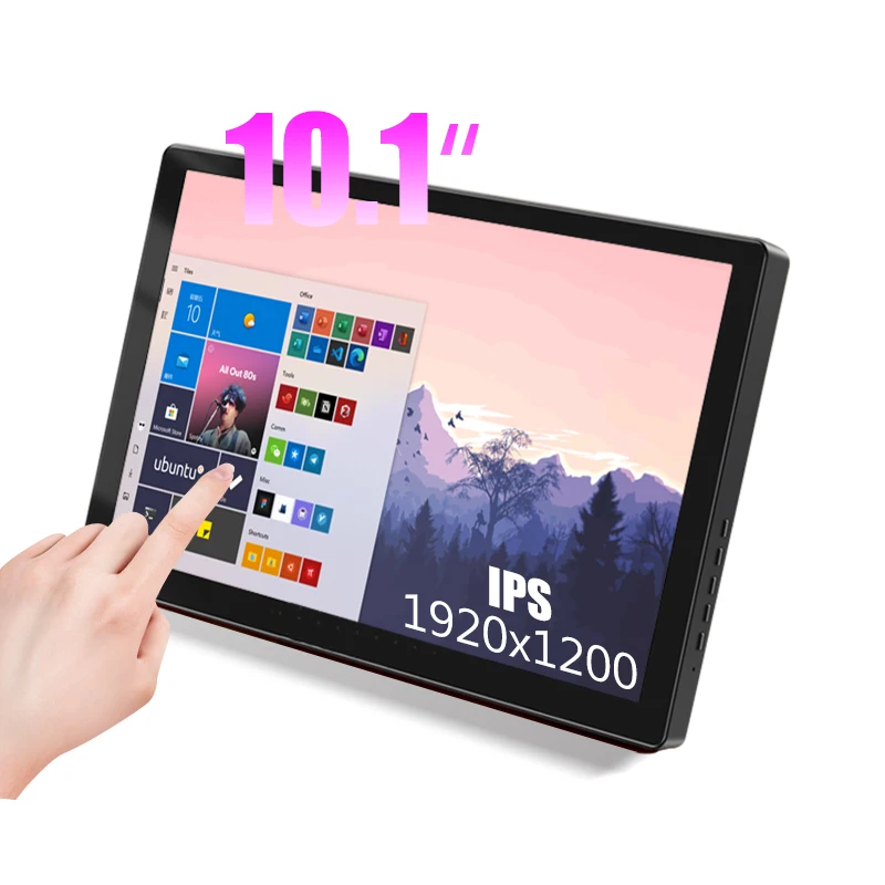 

10.1 Inch Protable Monitor 1920x1200 16:10 HD 60Hz IPS Panel Touchscreen HDMI Compatible With PS4/PS5 Laptop Raspberry Series