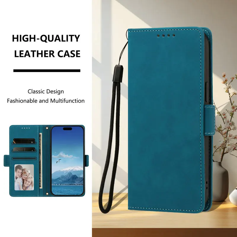 Leather Flip Case Wallet  with 360° Protection