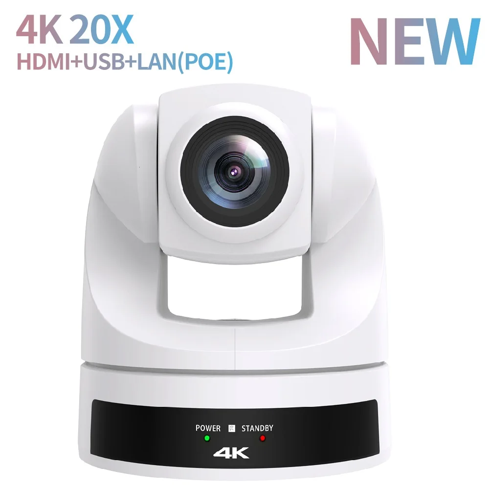 Telecamera IP POE 4K 8MP PTZ, zoom ottico 20x, rilevamento persone e