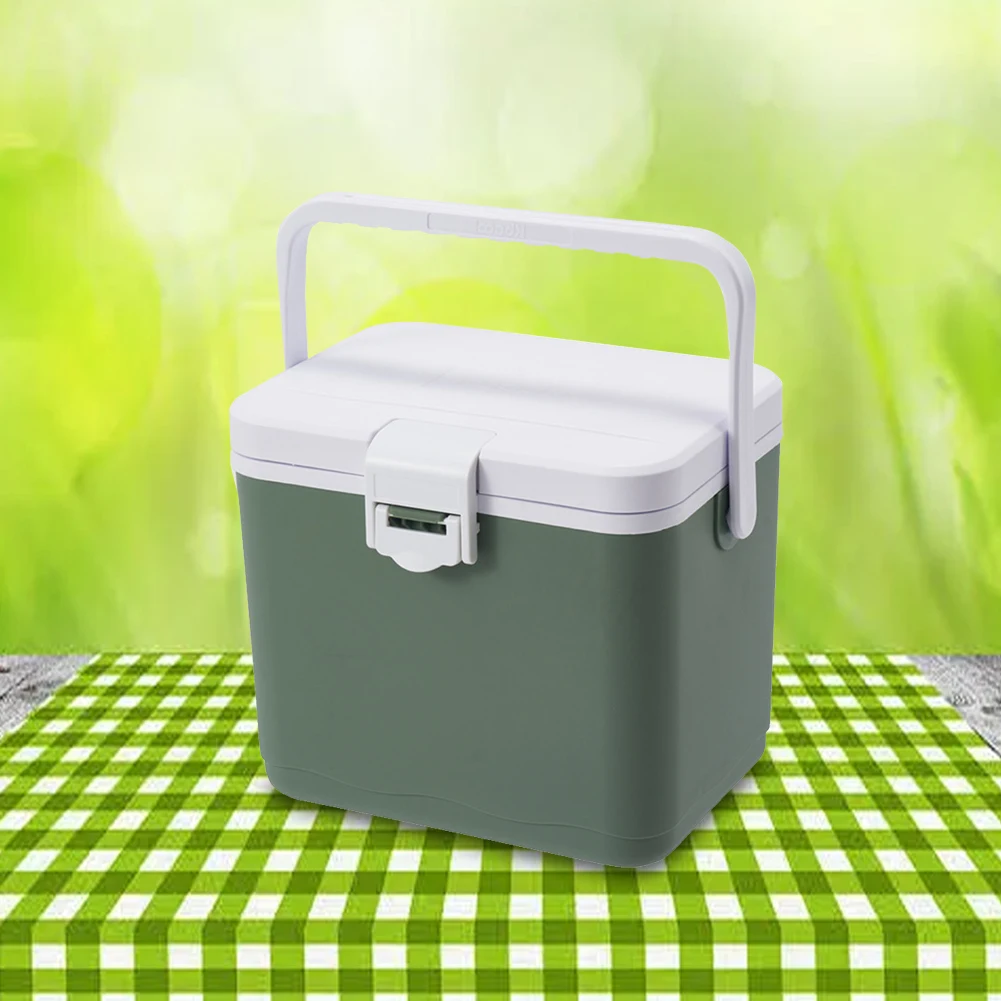 4.5L Insulated Portable Cooler with Handle Picnic Ice Bucket Heat Preservation Food Storage Cooler Box for Beach Picnic