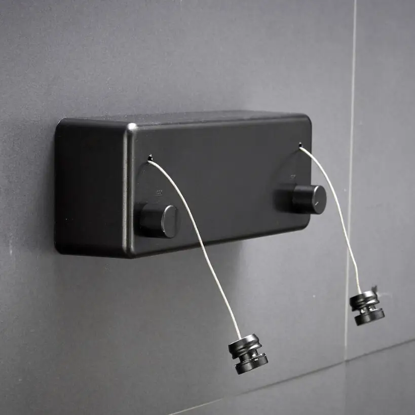 Home 4M steel wire Invisible Wall Hanger Indoor Retractable Solid Clothesline Retractable Clothesline clothes dryer 3