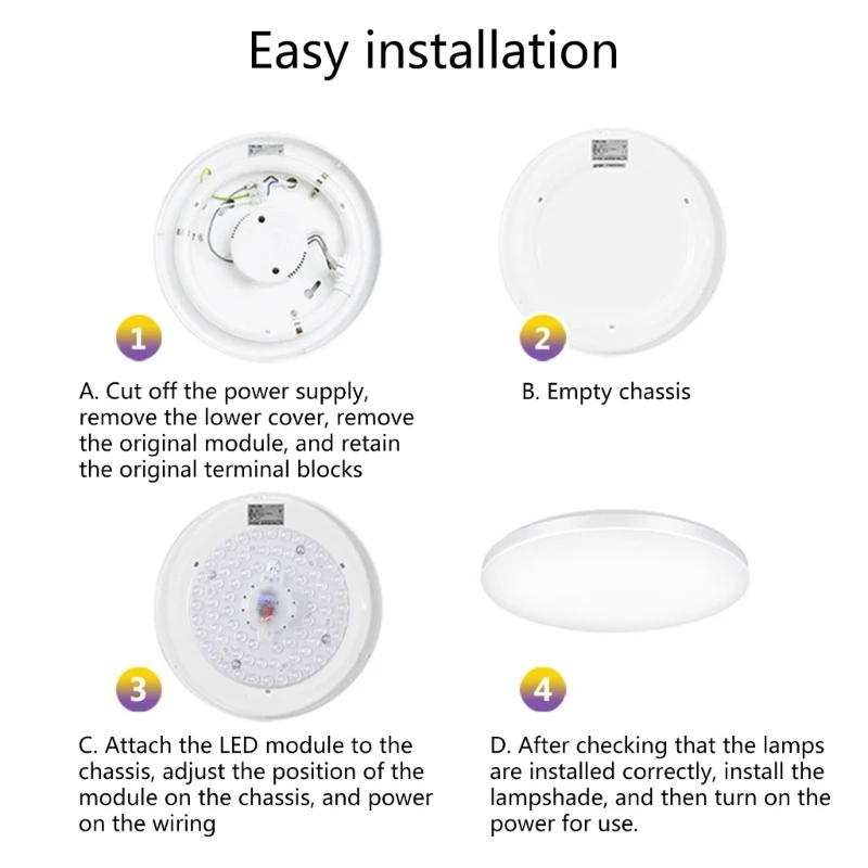 LED Ring Panel Circle Light 12W 18W 24W 36W Energy-saving Circular Ceiling Lamp Module LED Light Board Panel