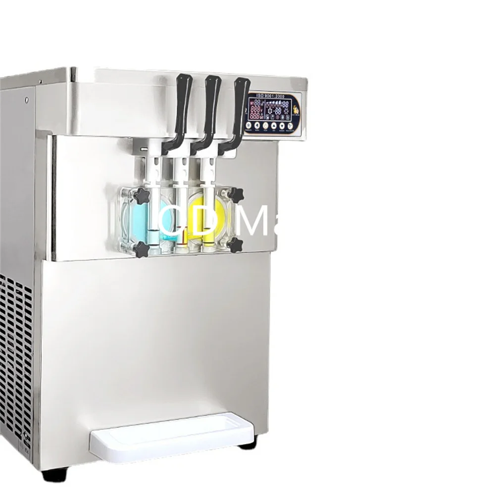 3 Flavors Table Top Ice Cream Maker Ice Cream Sales Machine Soft Ice