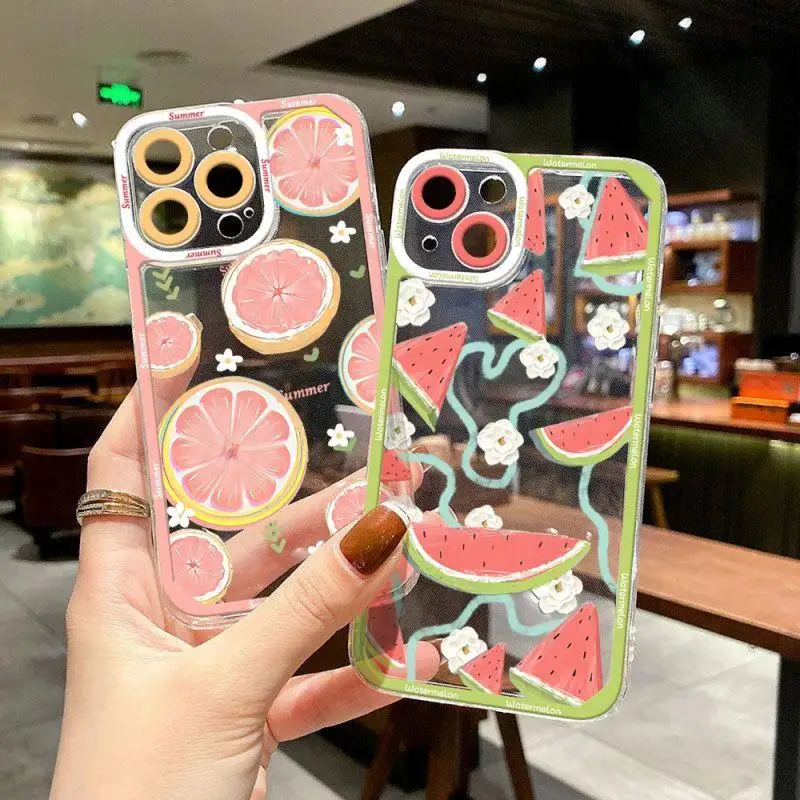 Cherry Summer Fruits Crystal TPU Phone Case Cover