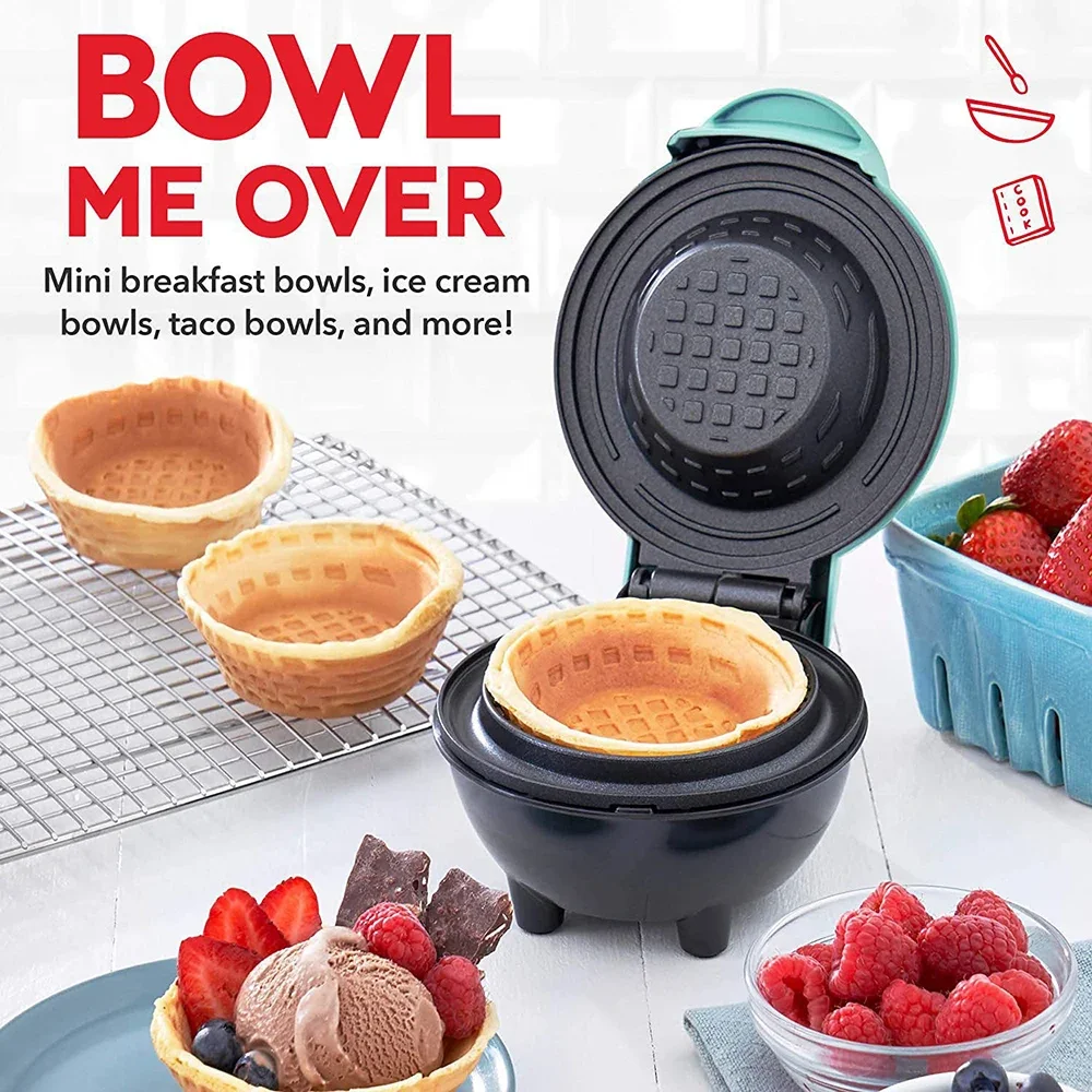 Mini Waffle Bowl Maker 220V Breakfast Machine Egg Tart Ice Cream & Egg Roll Maker for Home Kitchen Waffle Maker 2