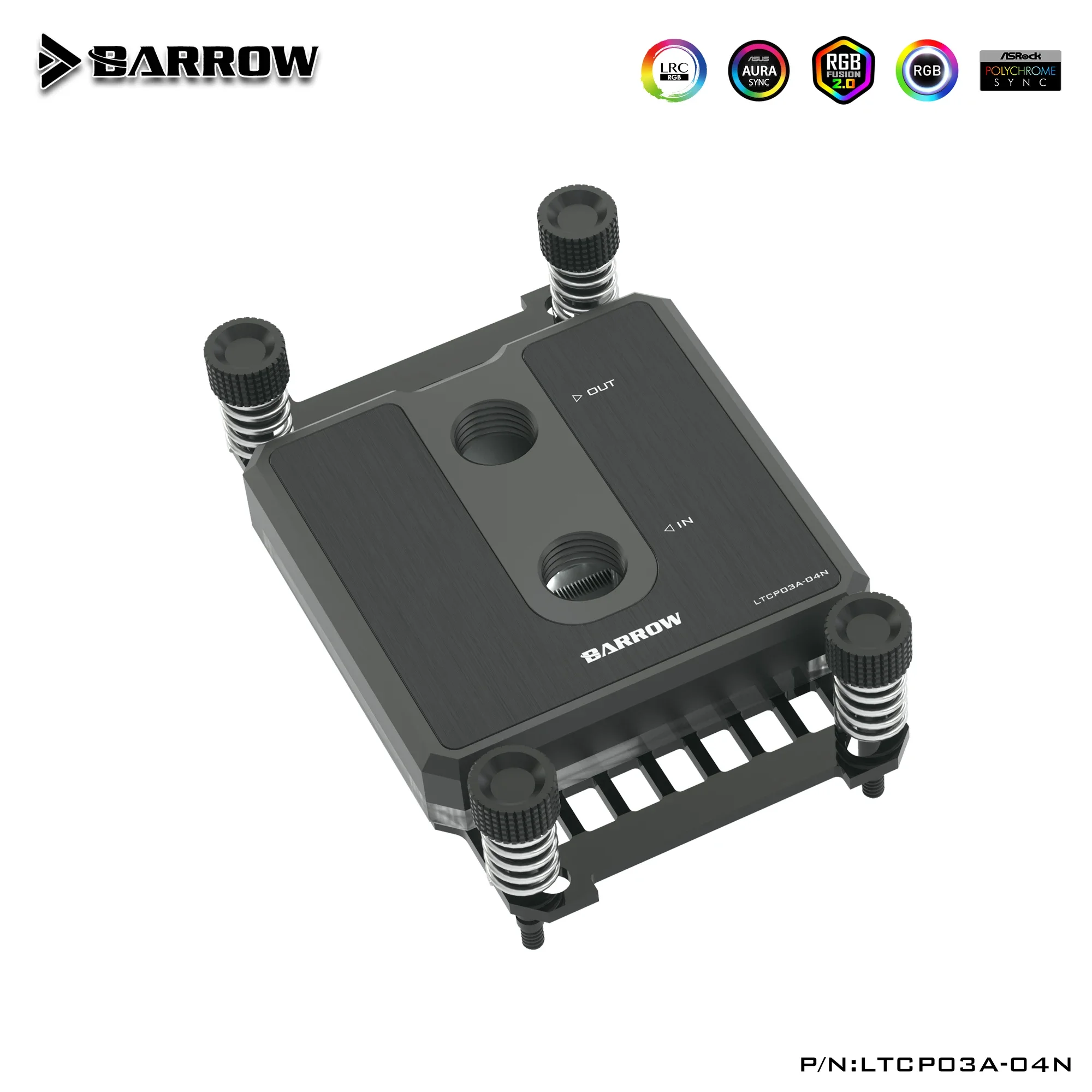 Barrow Cpu Water Block Cooler Use para Amd Ryzen Am3 Am4 Pom Metal de Latão Top A-rgb Luz 5v Gnd Cabeçalho 3pin Cpu