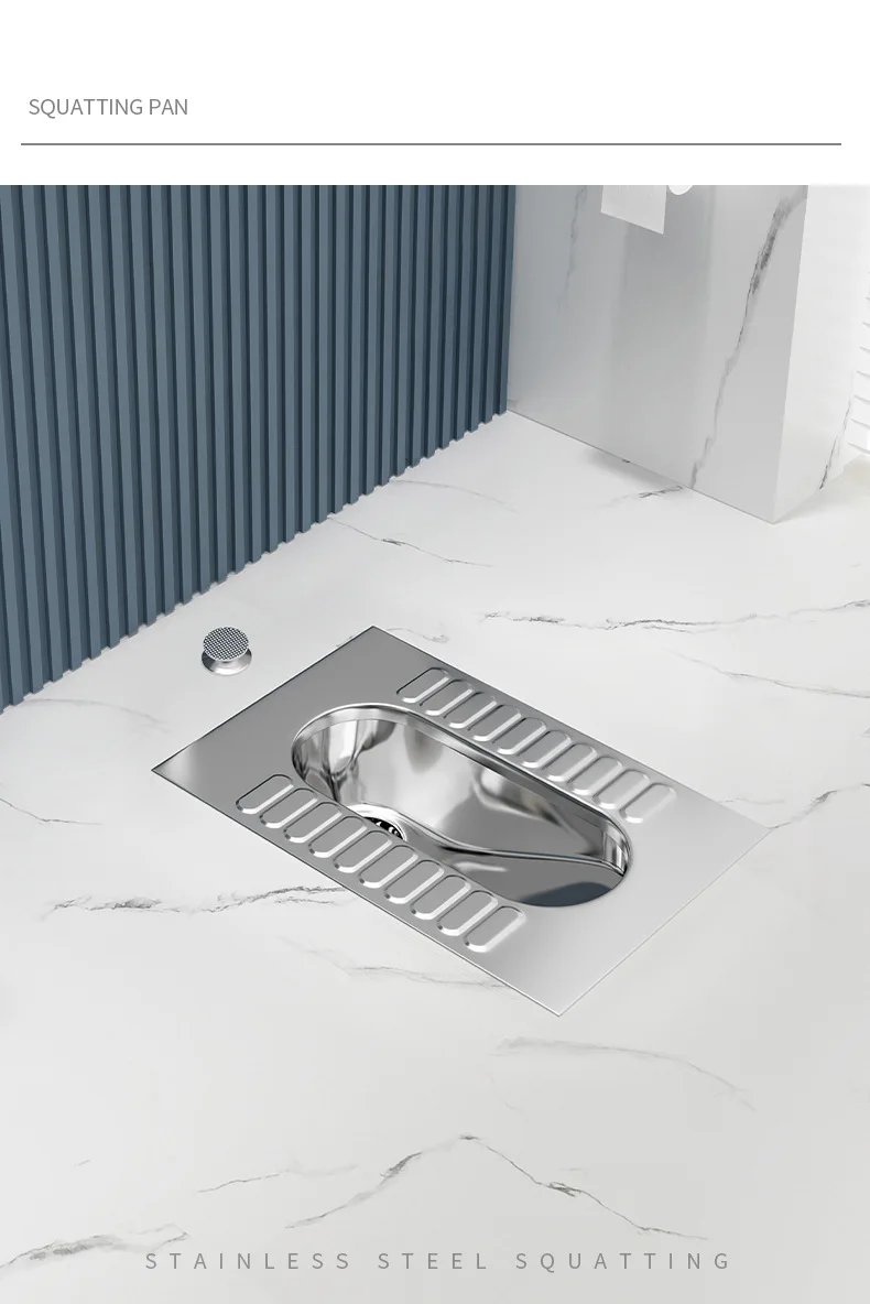 Stainless steel prison squatting pan jail squatting toilet 4