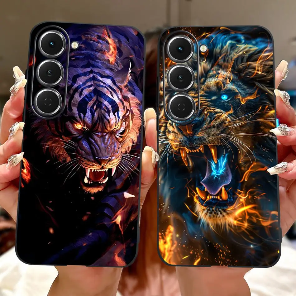 Cool Dragon Tiger Painted Soft Silicone TPU Phone Case for Tecno Spark 40 Series
