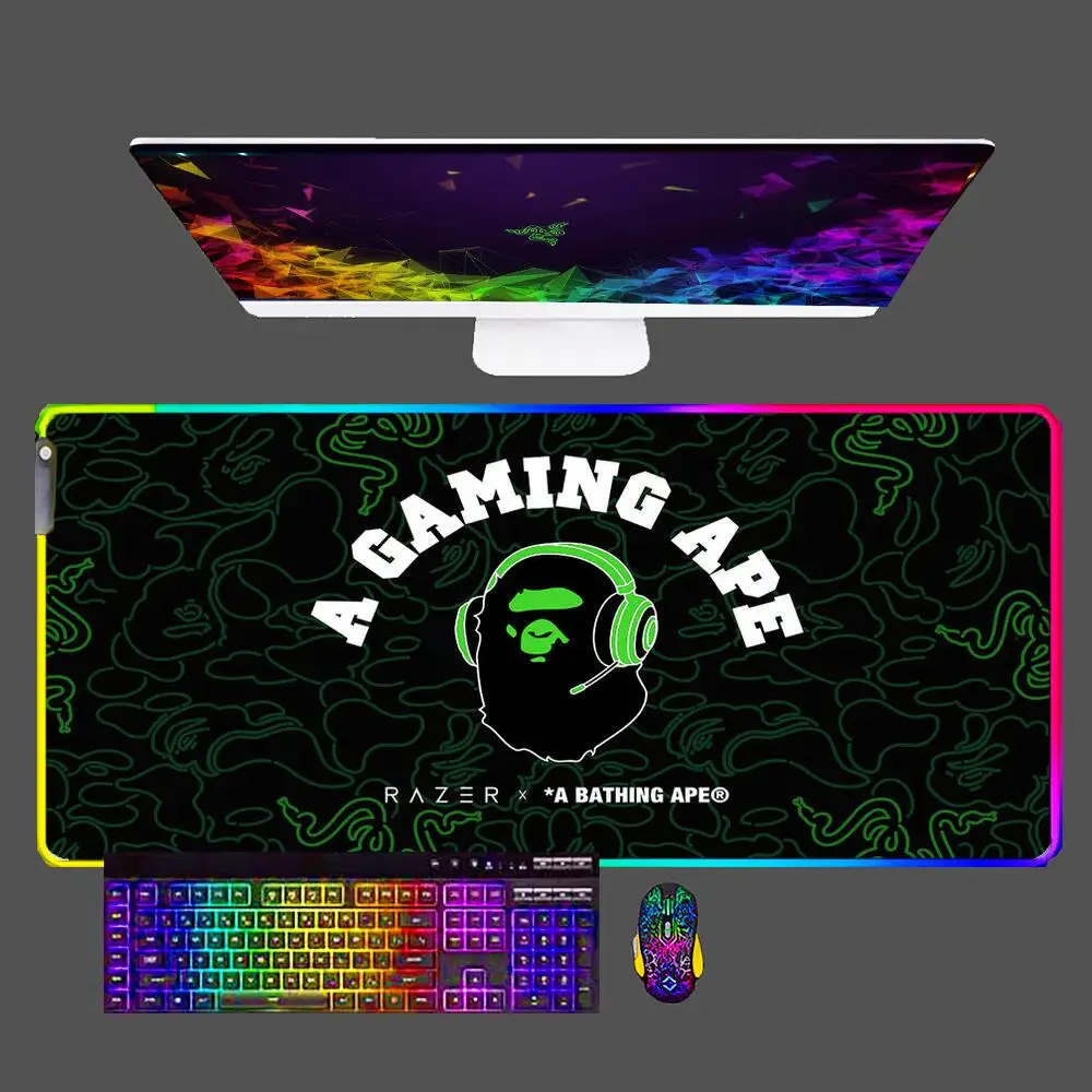 Razer Blade Bape X Razer Mouse Pad Valorant LED Mouse Pad Gamer
