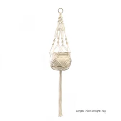 Handcrafted Macrame Hanging Plant Holder for Garden and Home Decor (O)
