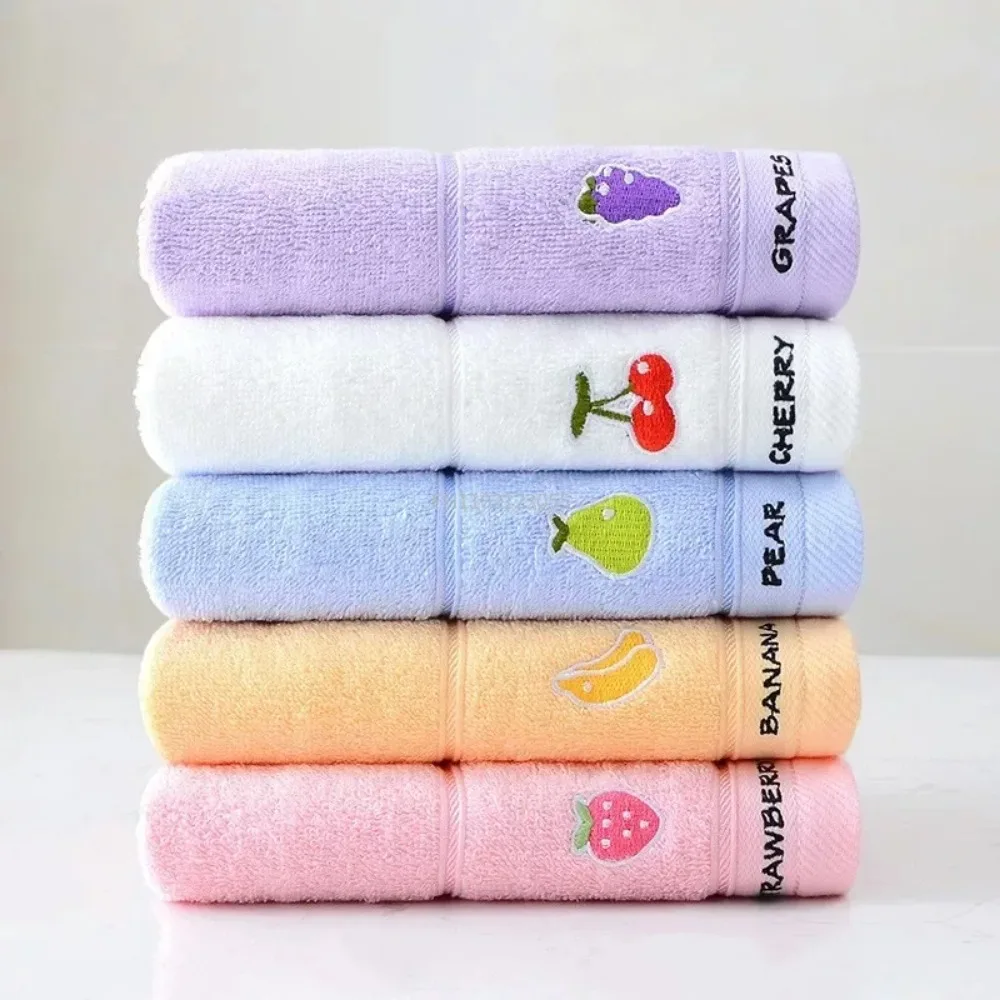 1Pcs 50x25cm Children's towel cotton cartoon solid color square towel soft absorbent saliva towel for infants and toddlers