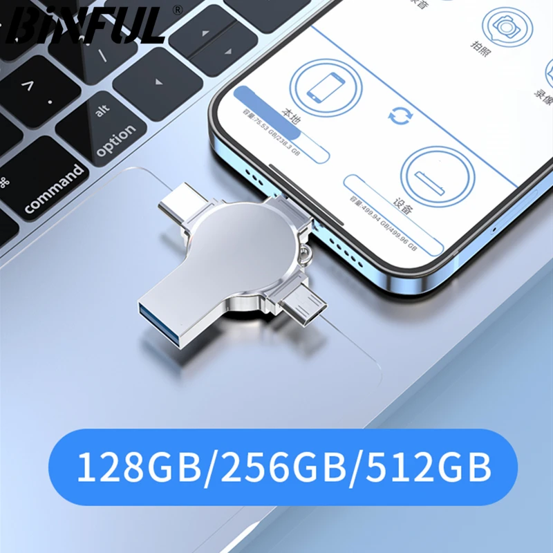 BINFUL Photo Stick 512GB 256GB 2TB 1TB for Flash Drive for iPhone 15/14/13/12pro /11Pro/6/7/8/XR/X iPad Android Storage PC Mac