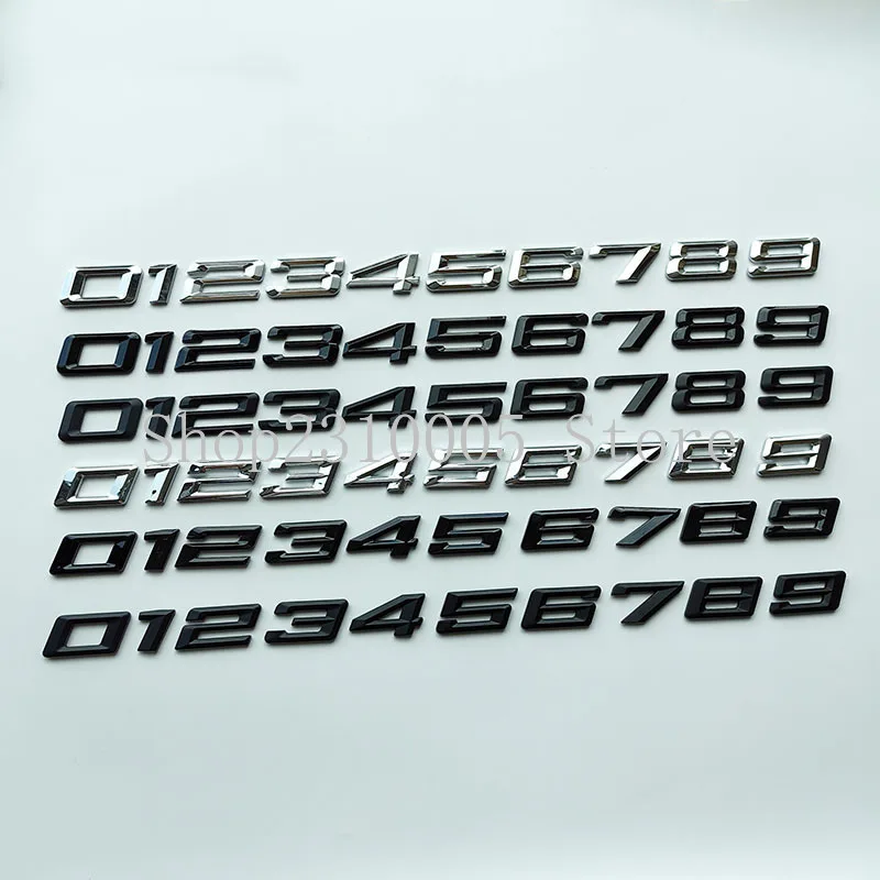 

DIY 0-9 3D Single Numbers Car Styling Refitting Emblem Sticker Mobile Phone Telephone House Number Website Address Advertising