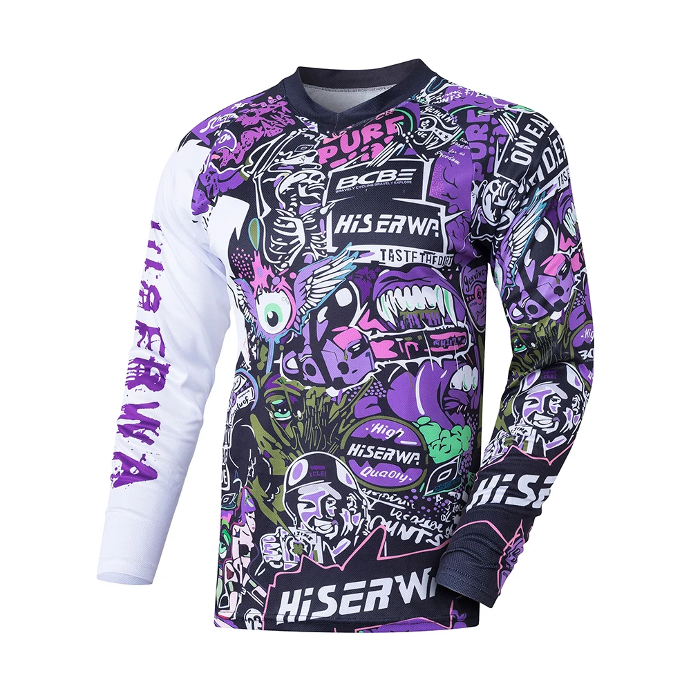 Maillot de cyclisme HISERWA pour hommes, vêtements de VTT, maillot de motocross, maillot de moto Crossmax, Camiseta - AliExpress 18