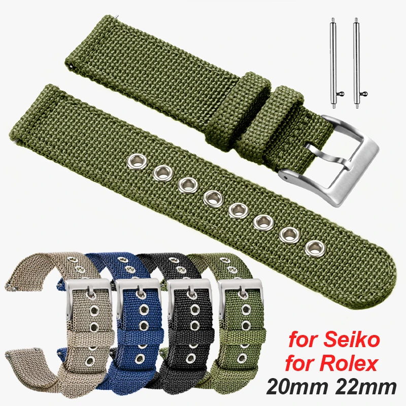 Cinturino In Nylon Di Alta Qualità Per Cinturino Morbido Seiko A Sgancio Rapido Per Rolex 20Mm 22Mm Bracciale Uomo Donna Cinturino Di Ricambio
