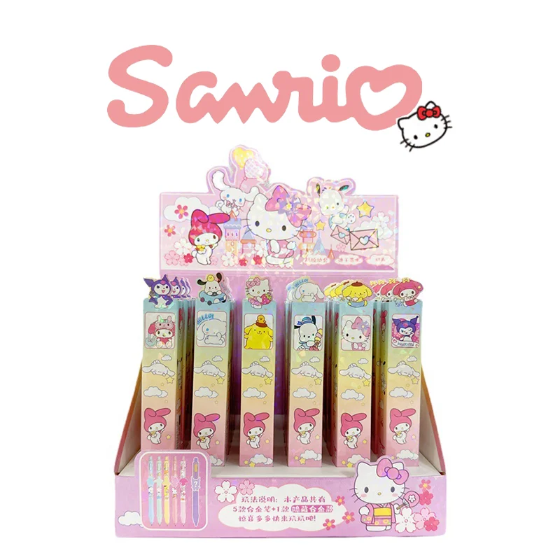 

Sanrio мультфильм нейтральная ручка Милая Kuromi Pachacoo Cinnamoroll кукла из сплава для студентов 0,5 мм черный Канцтовары подарок оптовая продажа