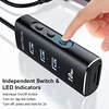 RSHTECH USB C Hub 10Gbps Data Transfer with SD/TF Card Readers Aluminum Multiport Adapter USB Spliter for Laptop Accessories 5