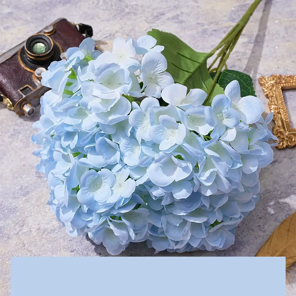 Hortensia Artificial de seda para decoración del hogar, ramo de novia,  arreglo Floral de boda simulado, flores falsas decorativas, 5 cabezas -  AliExpress, image size:1000x1000