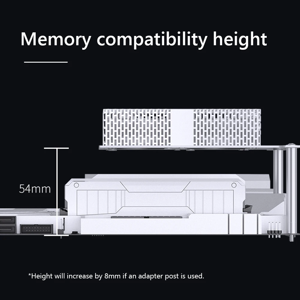 JONSBO NF-2 RAM 메모리 모듈 냉각 라디에이터 듀얼 팬 5V 3PIN ARGB 메모리 쿨러 Aura Sync RAM 히트싱크 쿨러 ? DDR4 DDR5용