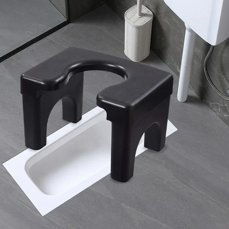 Squatting Toilet Stool Chair Non Slip Thick Household Widen Panel Sturdy Rounded Edge Easy to Wash Potty Chairs for Bathroom 6