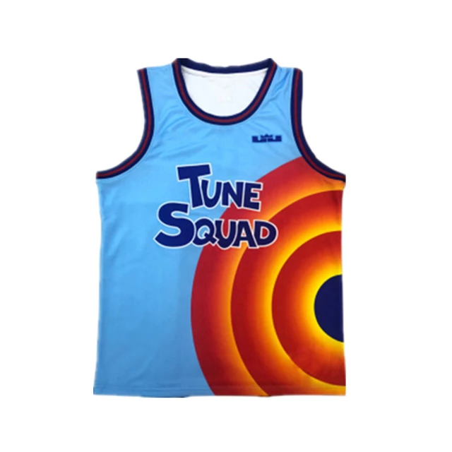 Movie Basketball Jersey Space Jam Tune Squad #6 James Red