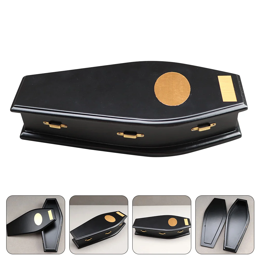 

Coffin Box Halloween Candy Boxes Treat Party Container Wood Decor Storage Gift Decoration Mini Favor Jewelry Tray Gothic
