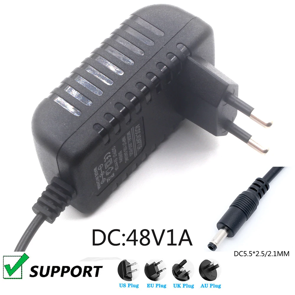 DC 스위칭 전원 공급 장치, 범용 전원 어댑터, 호버 보드 충전기, AC-DC 220V  48 V LED 변압기, 48 V 1A