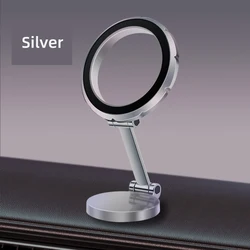 Magnetic Magsafe Car Phone Holder - Universal Vehicle Mobile Support (Silver)