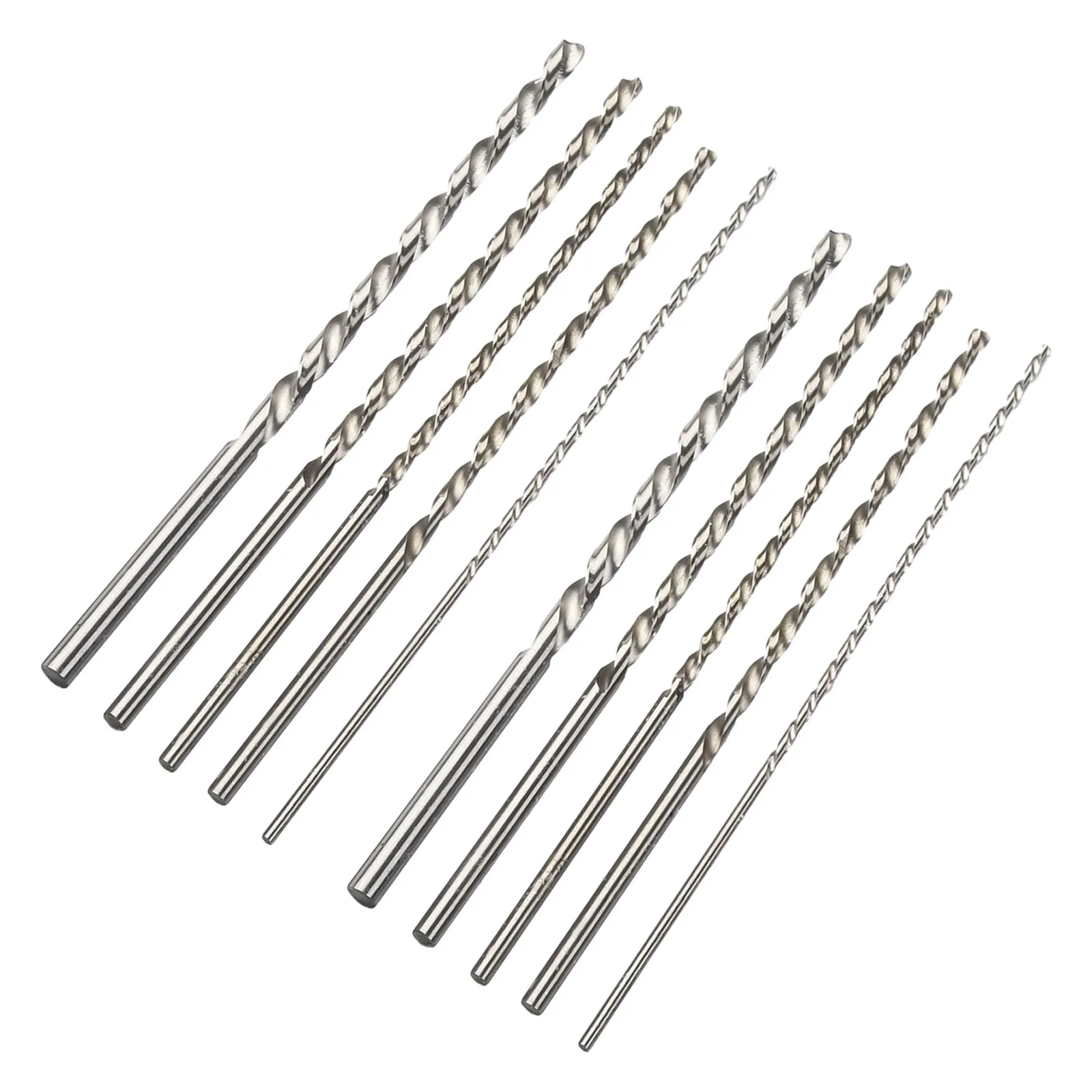 Pièces en acier rapide pour perceuse électrique, accessoires argentés, 4mm, 5mm, 150mm, 2mm, 3mm, 10 pièces