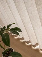 Korean Style Thickened Cotton and Linen Half Set Curtains for Bedroom Living Room and Curtains and Polyester 6