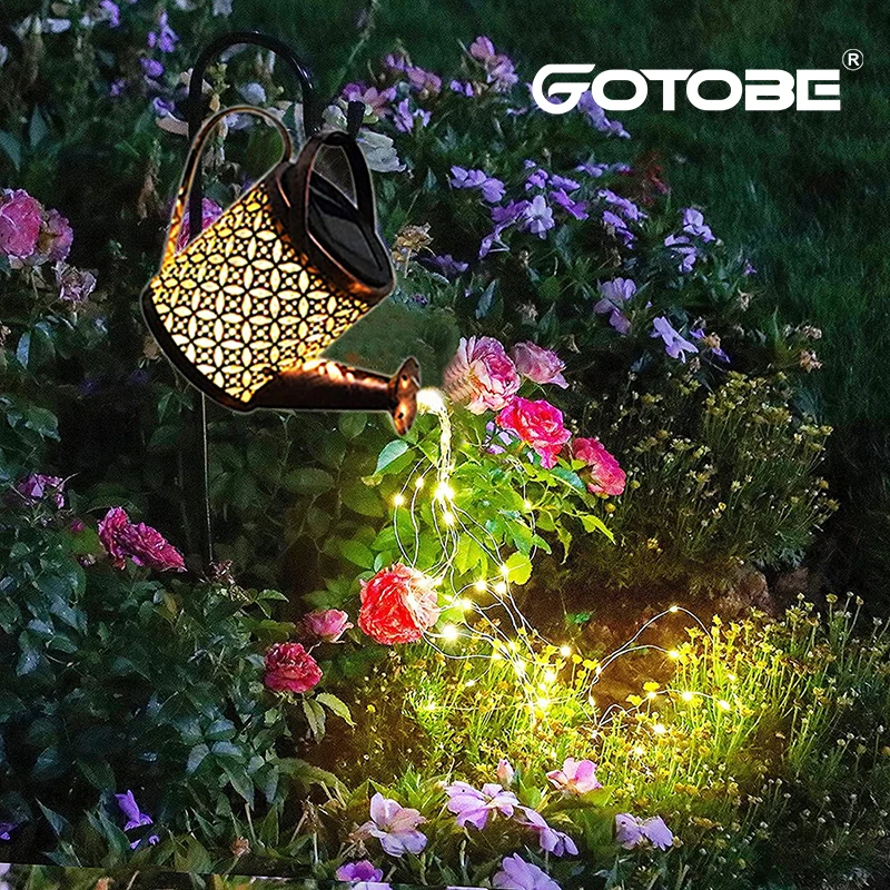 

Solar Wrought Iron Hollow Kettle Projection Lamp Waterproof LED Outdoor Landscape Lighting Lawn Lamp Garden Decoration Light