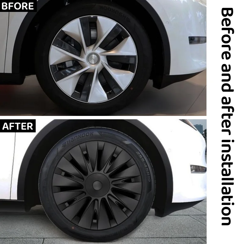 Wheel Hub Caps 4PCS 19 Inch Performance Automobile Replacement Full Rim Cover Accessories For Tesla Model Y