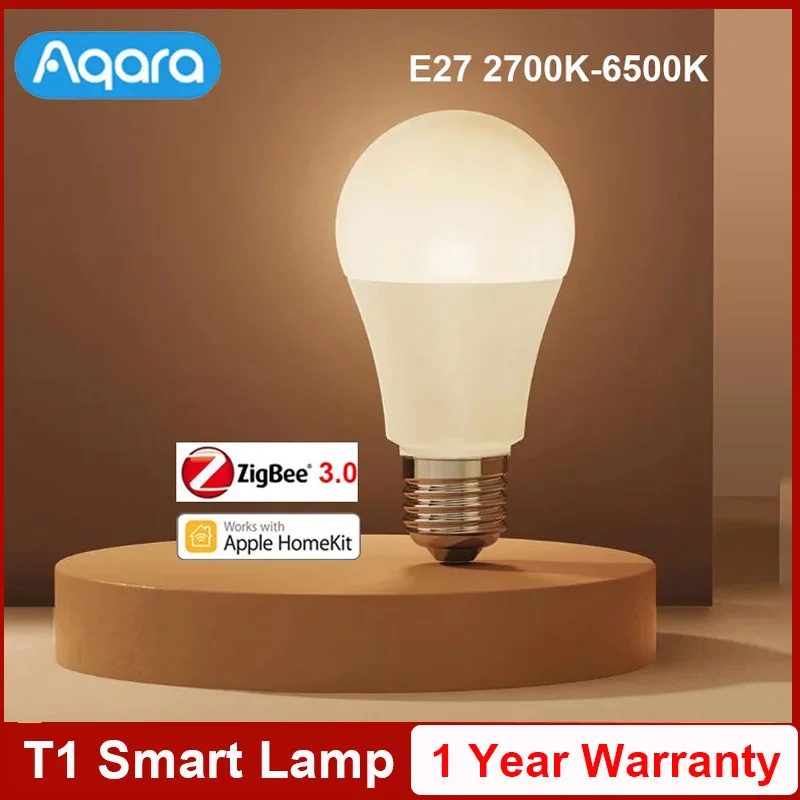 Aqara Smart LED Bulb T1 Zigbee E27 2700K-6500K 220-240V Bluetooth Smart  home Light For Xiaomi mi home Homekit AliExpress