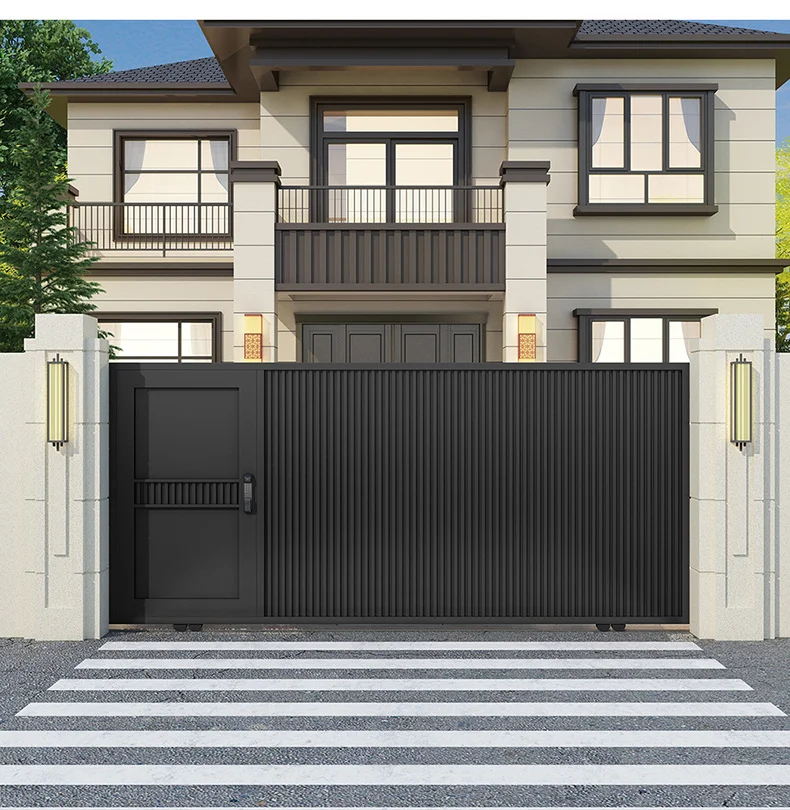 Latest Main Gate Designs Entrance Automatic Aluminum Fences Gates Door ...