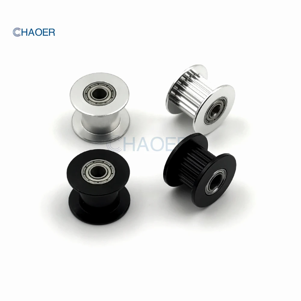 2GT 20 톱니 텐셔너 풀리 보어 3/4/5/6/8mm GT2 오픈 벨트 폭 6/9/10/15mm, 베어링 조정 가이드 아이들러 동기 휠