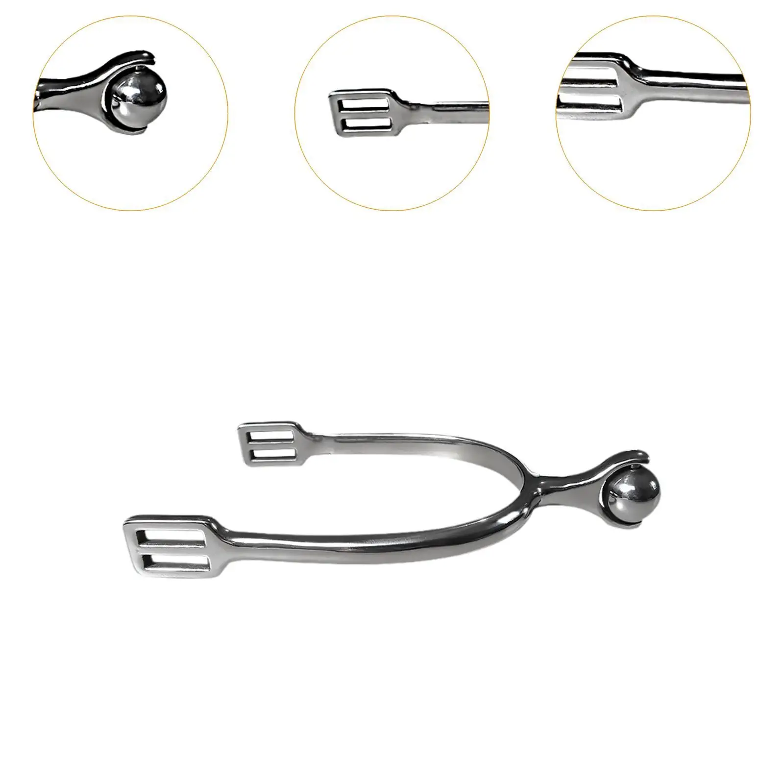 2 Pieces Horse Spur with Rotatable Gear Equestrian Accessory,Western Cowboy Spur 5