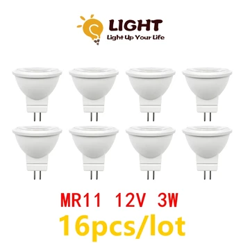 16PCS 에너지 절약 Led 전구 Mr11 GU4 12V 3W COB 미니 스포트라이트, 높은 루멘 50W 할로겐 램프 대신 따뜻한 백색광