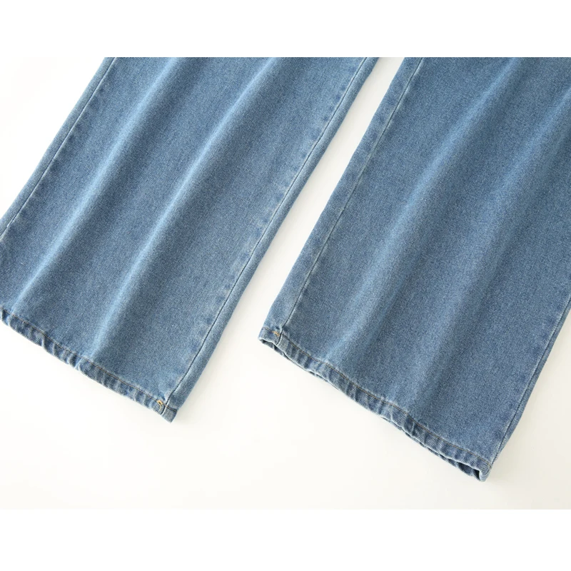MUJER 2025 Women's Jeans Blue Baggy Jeans for Women High Waist Mom Jeans Woman Wide Leg Denim Pants Woman Jeans Summer Trousers - 5