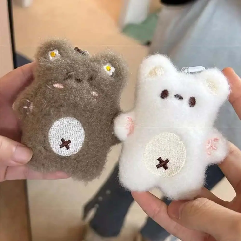 

Cartoon Squeeze Bear Plush Keychain Squeak Bear Doll Chirping Bear Pendant Soft Cartoon Plush Stuffed Toys Couple Keyring