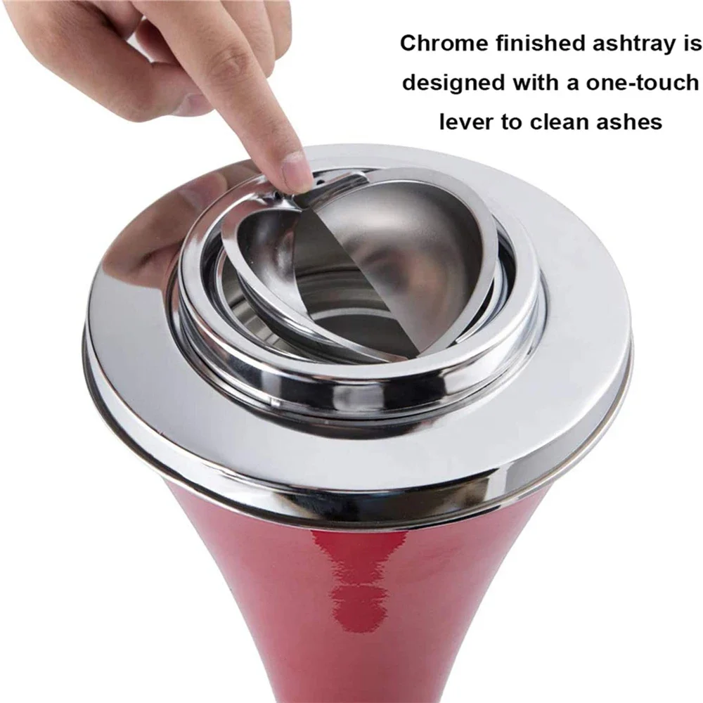 Edelstahl Stehende Aschenbecher Smokless Große Größe Outdoor Ash Bin  Winddicht Zigarre Butt Divertor für Öffentliche Plätze - AliExpress