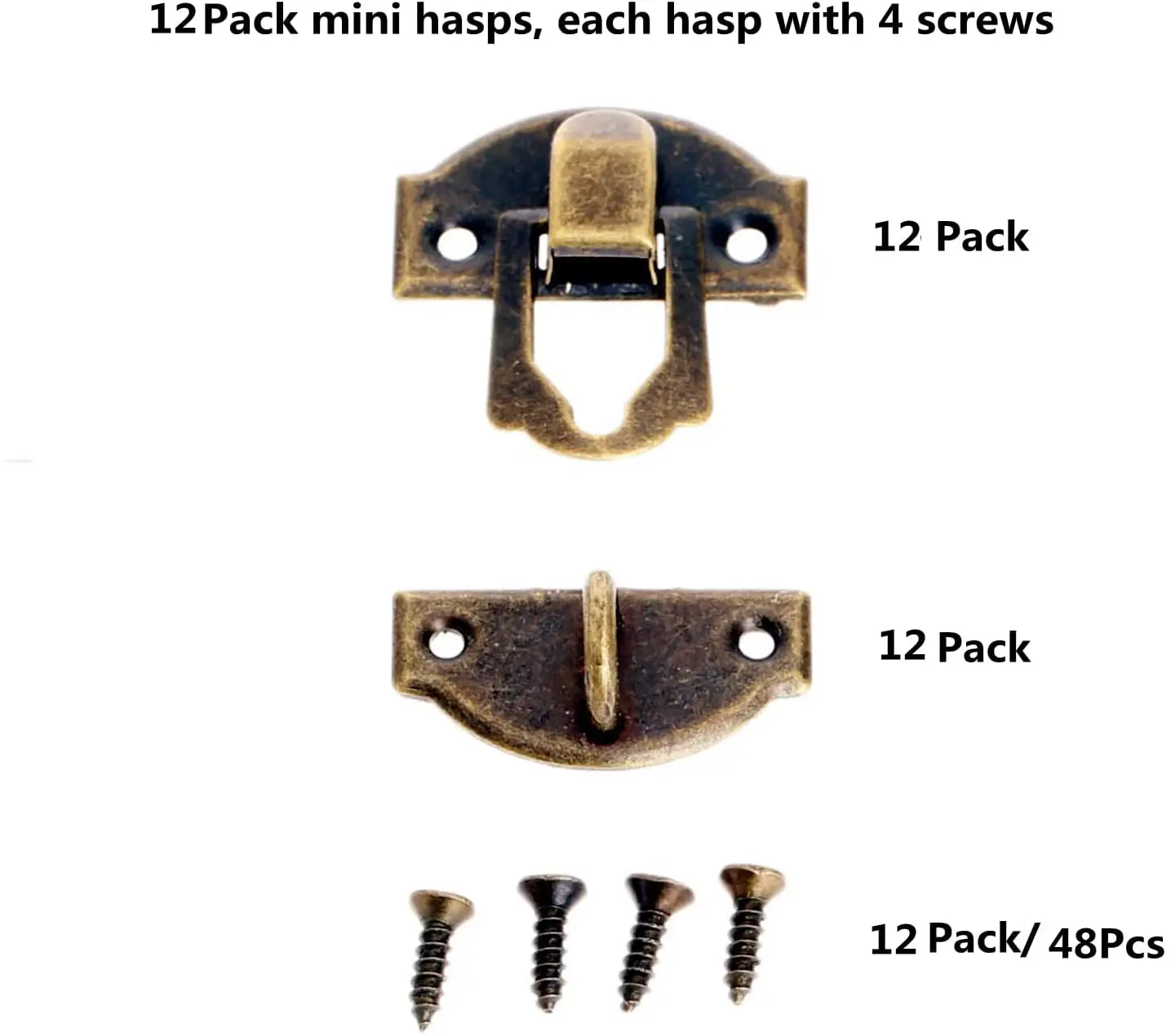 12pcs Antique Brass Decorative Hasp Lock Furniture Jewelry Gift Wine Wood Box Suitcase Case Hasp Latch Hook With Screw 27x29mm furniture hardware jewelry box hasps decorative latches