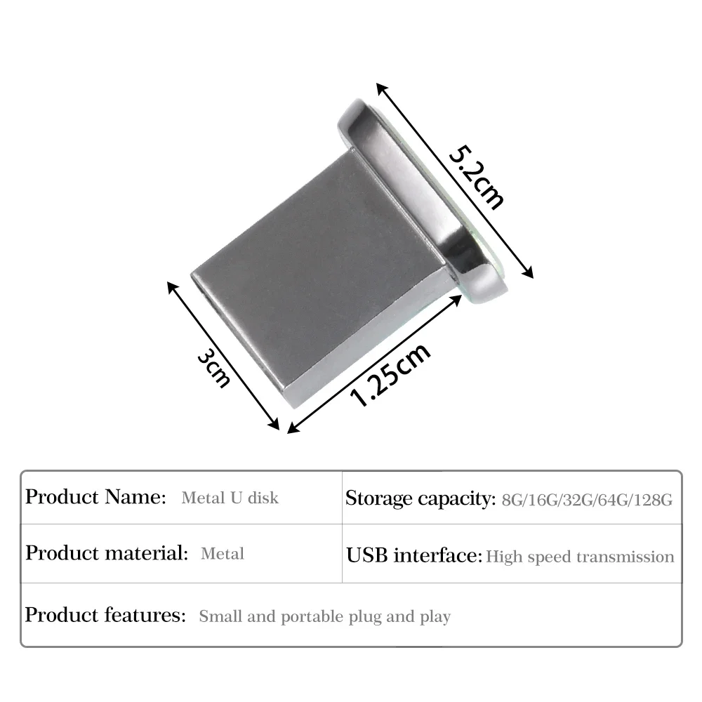 USB Flash Drive flash drive JASTER Metal Mini USB Flash Drives 128GB Waterproof USB Stick 64GB 32GB 16GB Blue Creative Gift Pen Drive 8GB Free