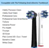 Cross Generic Electric Toothbrush Heads for Oralb Braun Crossact Toothbrushes Compatible with Most Oral-B Bases- Quality Action 5