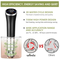 Wancle Vacuum Sous Vide Cooker IPX7 Waterproof Heater Immersion Circulator Slow Cooker with Digital Display Reservation Function 2