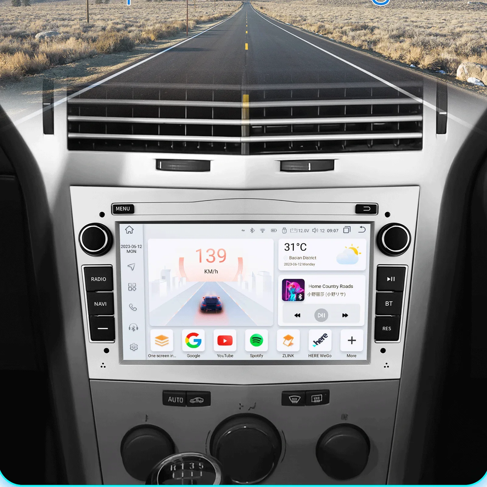 Hizpo Carplay 4G AI Android 14 Radio de coche para Opel Astra H G J Antara Vectra C B Vivaro Corsa C D Zafira B reproductor Multimedia GPS 2
