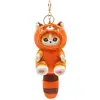 12CM Cartoon Cute Cat Fu Plush Pendant Shark Cat Cross Dressing Raccoon Fox Plush Doll Backpack Pendant Keychain Pendant 4