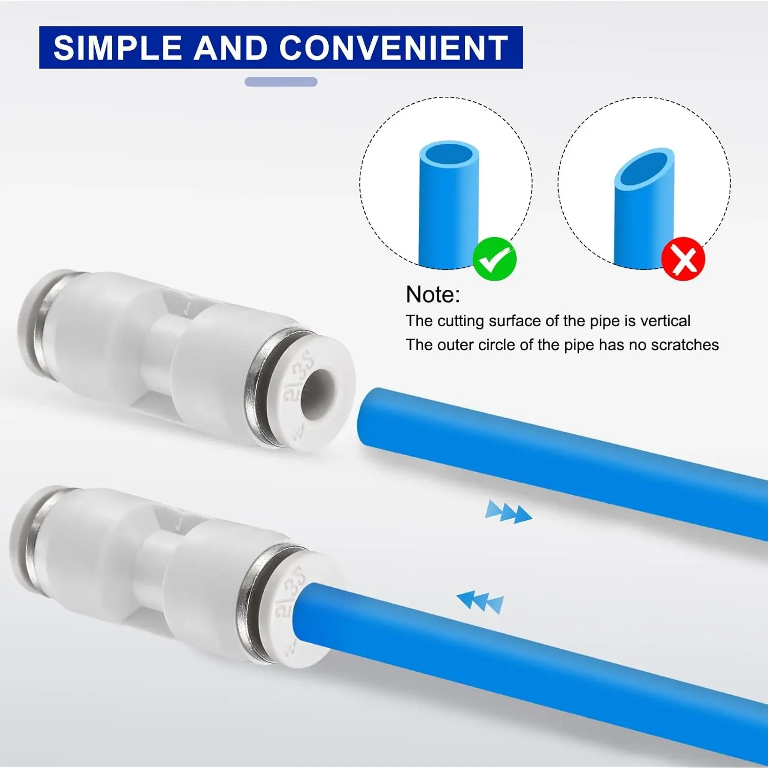 For Bambu Lab X1/X1C/P1P/P1S & AMS PTFE Tube Pneumatic Fitting Connector for 1.75mm 3d Printer Parts Pneumatic Connectors