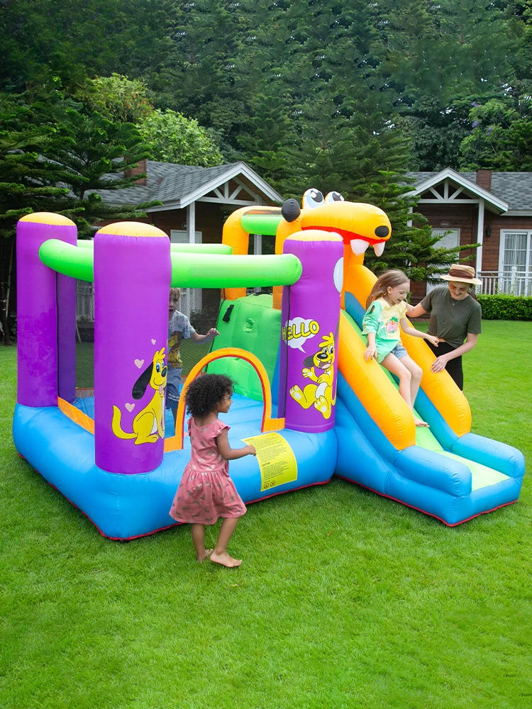 

Household inflatable castle children's trampoline indoor and outdoor small amusement park slide mischievous castle