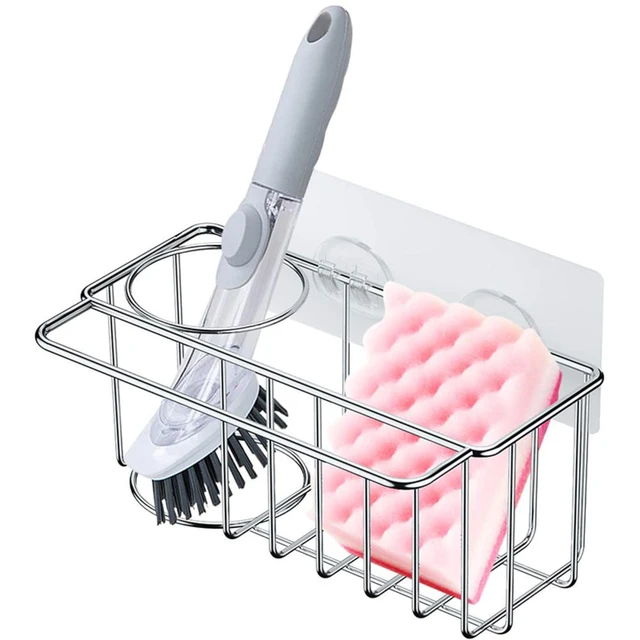 This 2-in-1 Kitchen Sink Caddy is a Must-have Sponge Holder, and Brush  Holder 