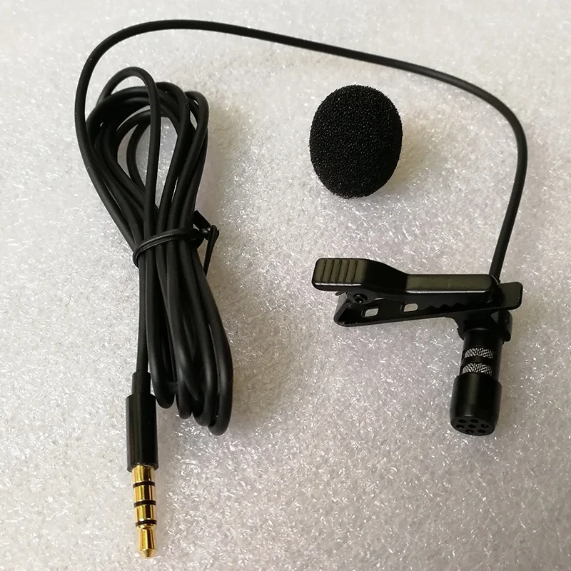 휴대용 3.5mm 미니 라발리에 마이크, 스마트폰 녹음 마이크, 인터뷰, 화상 회의용, 2 팩